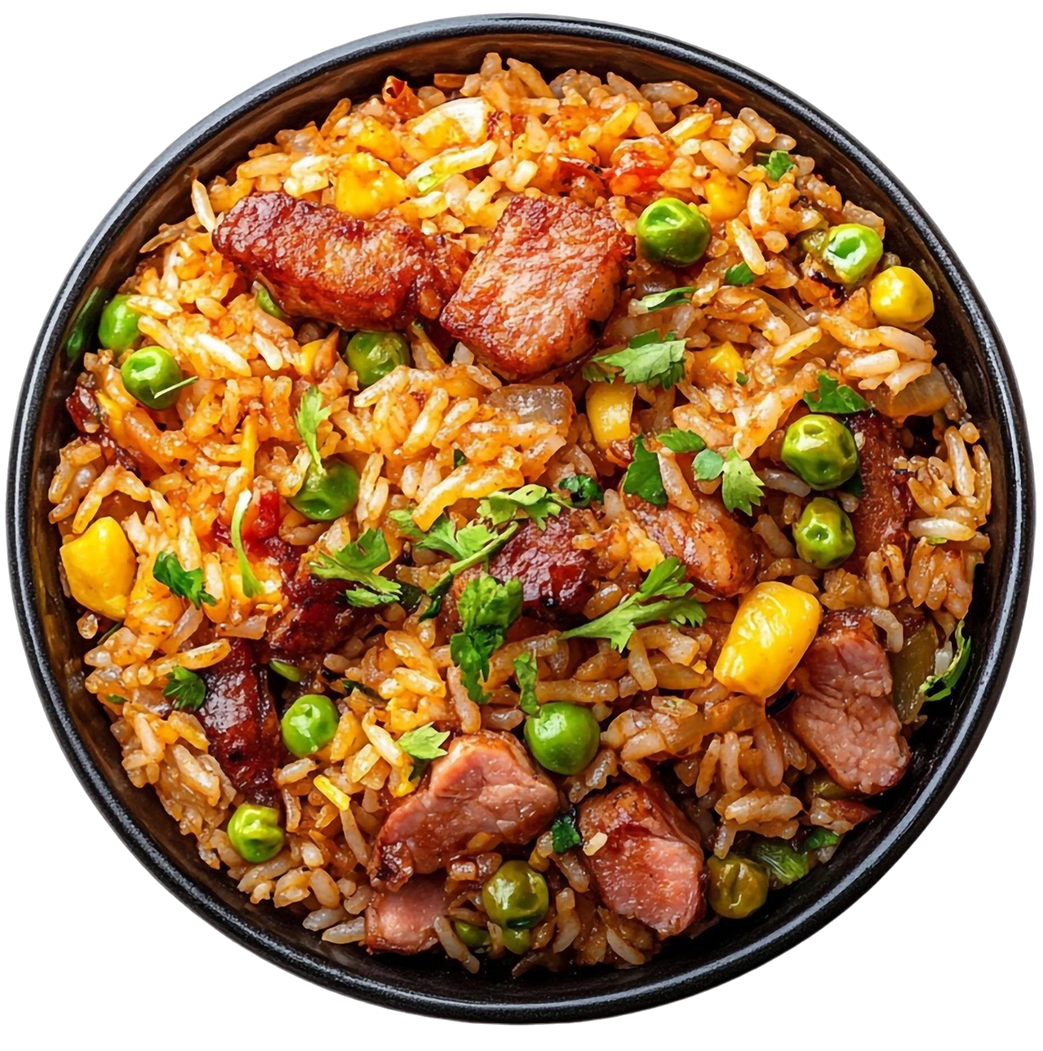 delicious-pork-fried-rice-with-peas-corn